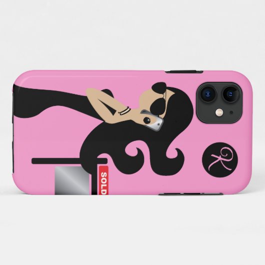 311人の不動産のファッショニスタブルネットの飛行士 Case-Mate iPhoneケース (裏面(横))