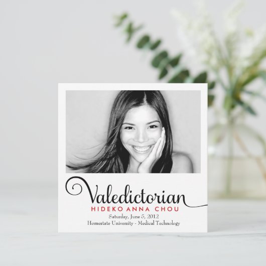 311人の卒業生総代の卒業の発表 案内状 (スタンド正面)