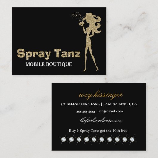 311人の女性のカーボーイのスプレーは日焼けします 名刺 (正面/裏面)