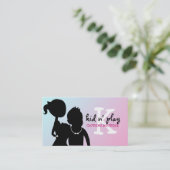 311人の子供のブティックのシルエット 名刺 (スタンド正面)