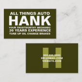 311人の整備士の緑 名刺 (正面/裏面)