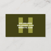 311人の整備士の緑 名刺 (裏面)