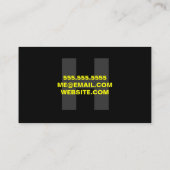 311人の電気技師の黄色い不朽カード 名刺 (裏面)