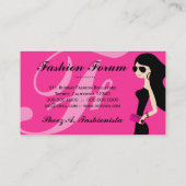 311人の飛行士のファッショニスタブルネットのショッキングピンク 名刺 (裏面)