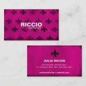 311人のFleur de Grunge Hottのピンク 名刺 (正面/裏面)