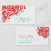 311人のLe Plush Fleurの弁柄及びターコイズ 名刺 (正面/裏面)