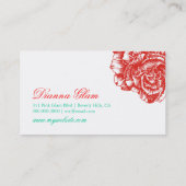 311人のLe Plush Fleurの弁柄及びターコイズ 名刺 (裏面)