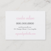 311個のキャンデーのビュッフェのピンクの灰色 名刺 (裏面)