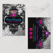 311個のキャンデーの不思議の国の白のヒョウ 名刺 (正面/裏面)