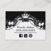 311個のキャンデーの不思議の国の白黒 名刺 (裏面)