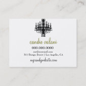 311個のキャンデーのBudoirのロココ様式のオリーブ色 名刺 (裏面)