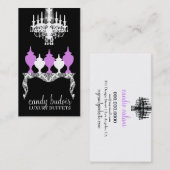 311個のキャンデーのBudoirの紫色のロココ 名刺 (正面/裏面)