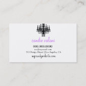 311個のキャンデーのBudoirの紫色のロココ 名刺 (裏面)