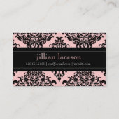 311個のモモのルクスのピンクのダマスク織 名刺 (裏面)