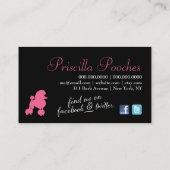 311個のモモプードルペットグルーミング 名刺 (裏面)