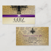 311個の輝きのブティックのヒョウのダイヤモンドのナス 名刺 (正面/裏面)