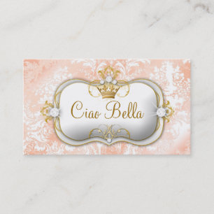 311個のCiao Bellaの"モモ及びクリーム"のヴィンテージの上品 名刺