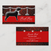 311優雅なペット丁重な深紅色は衰退します 名刺 (正面/裏面)