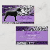 311優雅なペット紫色 名刺 (正面/裏面)