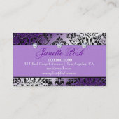 311優雅なペット紫色 名刺 (裏面)