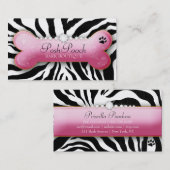 311優雅な犬のシマウマ 名刺 (正面/裏面)