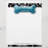 311優雅な犬のティール（緑がかった色）ピッチの吠え声 レターヘッド (正面/裏面)