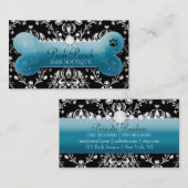 311優雅な犬のティール（緑がかった色）ピッチの吠え声 名刺 (正面/裏面)