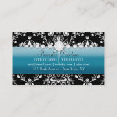 311優雅な犬のティール（緑がかった色）ピッチの吠え声 名刺 (裏面)