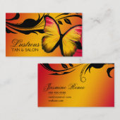 311光沢がある蝶日没 名刺 (正面/裏面)