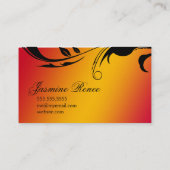 311光沢がある蝶日没 名刺 (裏面)