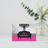 311匹の派手なブティックのインテリアのアポイントメントカード 予約カード (スタンド正面)