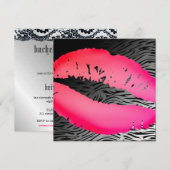 311口紅は|の情報通のシマウマに接吻します 招待状 (正面/裏面)