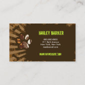 311大きい吠え声の名刺の緑 名刺 (裏面)