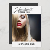 311大学院発表木炭灰色文字 招待状 (正面/裏面)