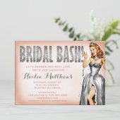 311女の子の輝きの上の花嫁の強打Pin 招待状 (スタンド正面)