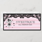 311妖精のスウィーティークピンクストライプ色の贈り物の証明書 (正面/裏面)