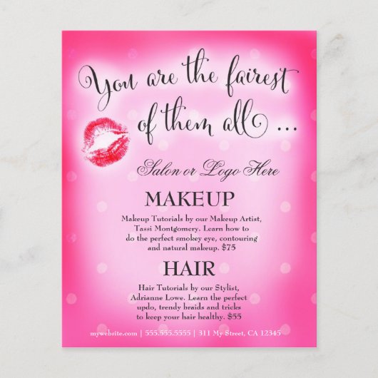 311妖精オールピンクリップ美しいフライヤー チラシ (正面)