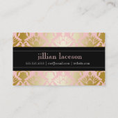 311富裕な金ゴールドのピンクの優れた真珠の紙 名刺 (裏面)