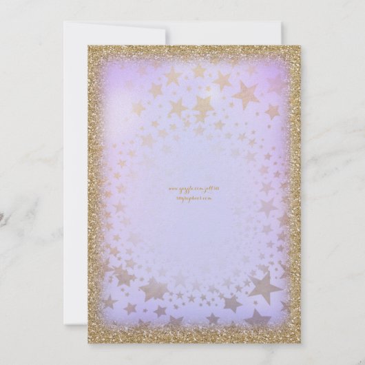 311彼女は少し輝きの紫色をどこにでも残します 招待状 (裏面)