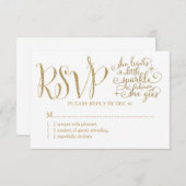 311彼女は少し輝きRSVPを残します 出欠カード (正面/裏面)
