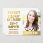 311彼女はSlackinをやめ、作られて卒業は起こります 案内状 (正面/裏面)