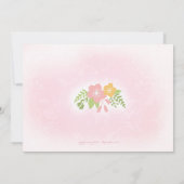 311彼女葉は少し輝くフローラリース 招待状 (裏面)