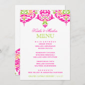 311月曜日Cherieのダマスク織の鮮やかな庭 メニュー (正面/裏面)