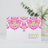 311月曜日Cherieのダマスク織の鮮やかな庭 出欠カード (スタンド正面)