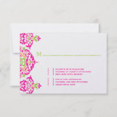 311月曜日Cherieのダマスク織の鮮やかな庭 出欠カード (裏面)