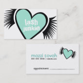 311本の鞭の麻薬常習者のミントの緑 予約カード (正面/裏面)