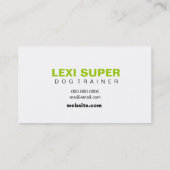 311極度のDuperの犬 名刺 (裏面)