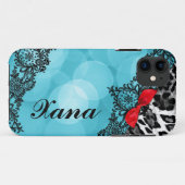 311水のライトレースのフェイクな弓の赤いヒョウの夢 Case-Mate iPhoneケース (裏面(横))