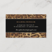 311洗練されたジャングルのシマウマのモノグラム 名刺 (裏面)