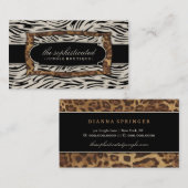 311洗練されたジャングルのシマウマ 名刺 (正面/裏面)